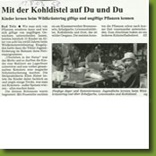 Zeitungsartikel in der Süddeutschen Zeitung - August 2003