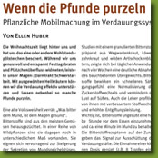 Artikel zu Pflanzlichen Verdauungshilfen im Magazin Schöner Bayerischer Wald 01/2014