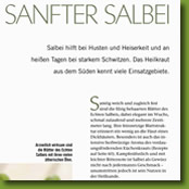 Sanfter Salbei bei Husten und Heiserkeit - Artikel in der Landlust 07/2016